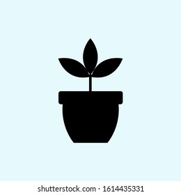 Plant pot icon. Logo element illustration. plant pot symbol design. plant pot concept. For web and mobile