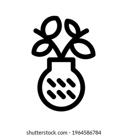 plant pot icon or logo isolated sign symbol vector illustration - high quality black style vector icons

