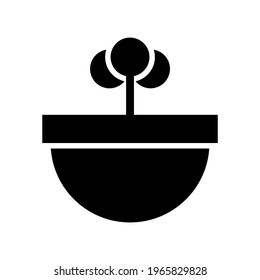 plant pot icon or logo isolated sign symbol vector illustration - high quality black style vector icons
