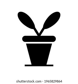 plant pot icon or logo isolated sign symbol vector illustration - high quality black style vector icons
