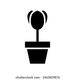 plant pot icon or logo isolated sign symbol vector illustration - high quality black style vector icons
