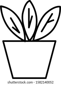 Plant Pot icon. Outline Minimalist and Modern Style Icon logo.