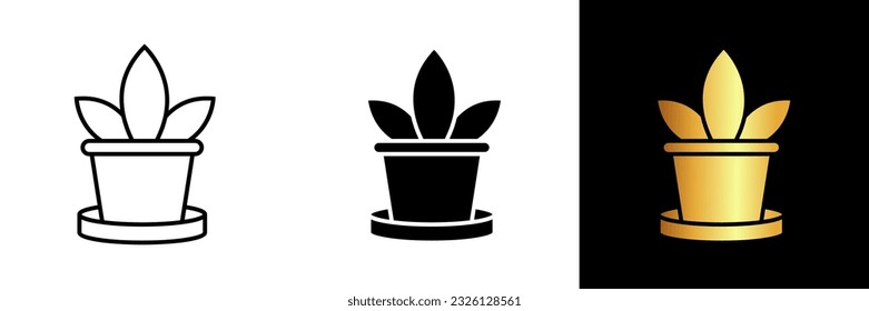 El icono de la maceta representa un contenedor diseñado específicamente para el crecimiento y la visualización de plantas.