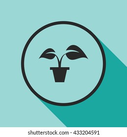 plant in pot icon. plant in pot sign