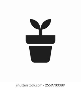 plant in pot icon sign vector