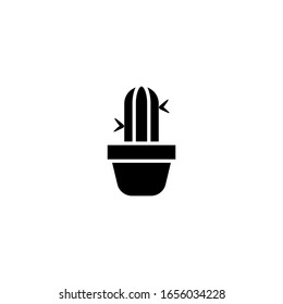 Plantilla de icono Planta y olla. Ilustración del vector 