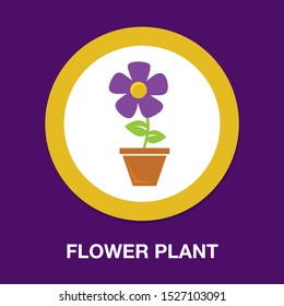 Plant Pot Icon, Vector Flower Plant, Gardening Illustration