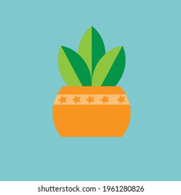 plant pot icon, vector flower plant, gardening illustration