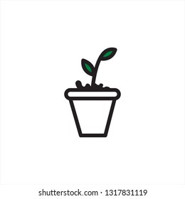 plant pot icon vector illustration