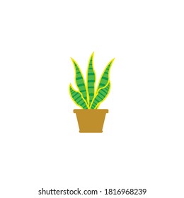 plant in a pot icon vector symbol isolated illustration white background