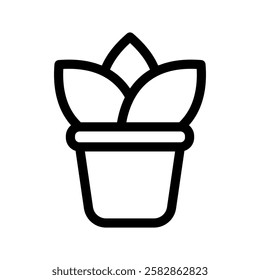 Plant Pot Icon Vector Symbol Design Illustration