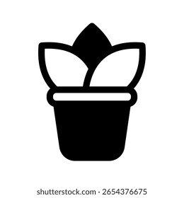 Plant Pot Icon Vector Symbol Design Illustration