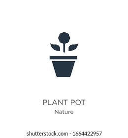 Plant pot icon vector. Trendy flat plant pot icon from nature collection isolated on white background. Vector illustration can be used for web and mobile graphic design, logo, eps10