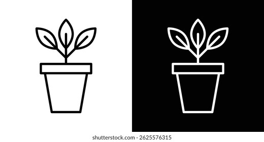 Plant Pot icon vector for web and mobile app. Symbol isolated.