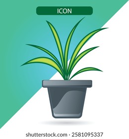 Plant in a pot icon for web and mobile.