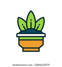 plant pot icon for your website, mobile, presentation, and logo design.