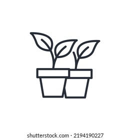 plant pot icons  symbol vector elements for infographic web