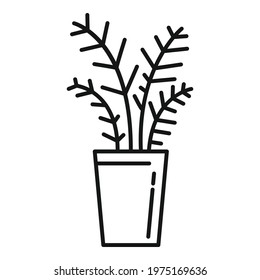 Plant pot landscape design icon. Outline plant pot landscape design vector icon for web design isolated on white background