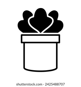 Plant in the pot line icon isolated on white