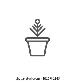 Pflanzenkopf-Symbol Vektorzeichen für Web-Grafiken.