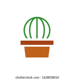 Plant pot logo template vector icon design