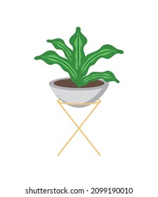 icono de planta en la olla del diseño del stand