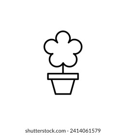 Plant in Pot Pictogram For Apps, Sites, Design 