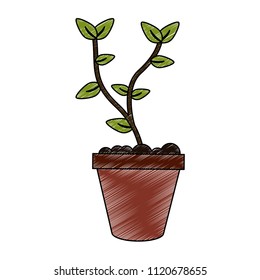Plant in pot scribble