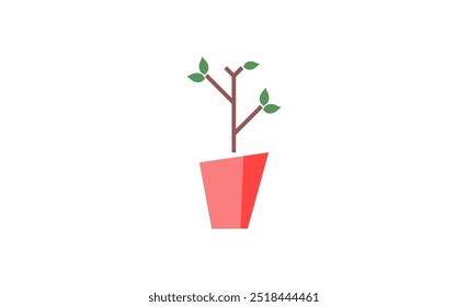 Plant Pot and Small Tree Object Design