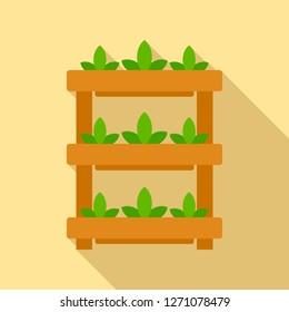 Plant pot stand icon. Flat illustration of plant pot stand vector icon for web design