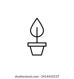 Plant in Pot Symbol For Apps, Sites, Design 