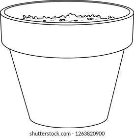 Plant Pot Vector Stock Vector (Royalty Free) 1263820900 | Shutterstock