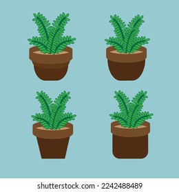 planta en el vector de la olla. ilustración vectorial linda de plantas