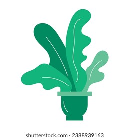 plant in the pot vector flat