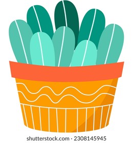 Plant in pot vector flower green leaf icon