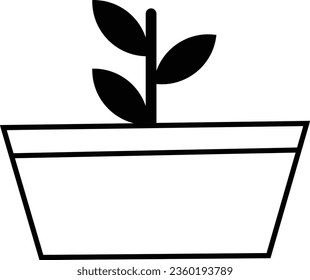  Plant pot vector icon design template