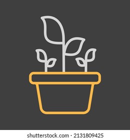 Plant in the pot vector icon. Graph symbol for agriculture, garden and plants web site and apps design, logo, app, UI