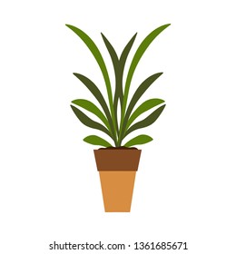 Plant pot vector icon leaf. Garden green symbol growth flower. Botanical seed stem environment indoor flora