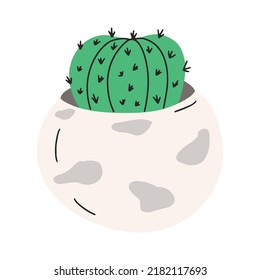 Plant pot. Vector illustration of flower in a pot