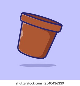 Plant Pot Vector, Illustration, Icon Isolated, Gardening Icon, Farming Icon Illustration 