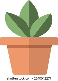 Plant in pot vector illustration set. Cartoon flat different indoor potted decorative houseplants for interior home or office decoration, green garden floral collection icons isolated on white