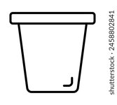 Plant pot Vector Line Icon Design