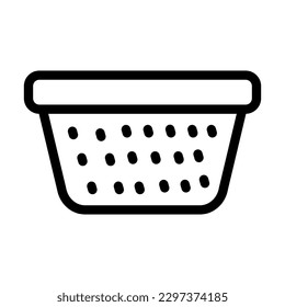 Plant Pot Vector Line Icon Design
