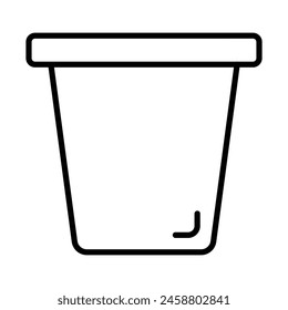 Plant pot Vector Line Icon Design