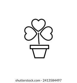 Plant in Pot Vector Pictogram For Design, Infographics, Apps 