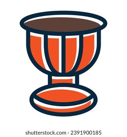 Plant Pot Vector Thick Line Filled Colors Icon For Personal And Commercial Use.
