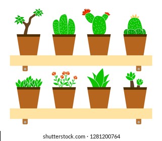 Plant pots simple illustration