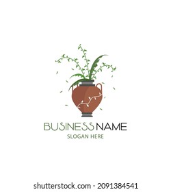 Diseño de logotipos de plantas y cerámica