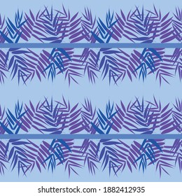 Plant print blue purple pink