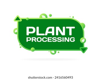 Plant processing sign icon. Ecology save. Flat style. Vector icon